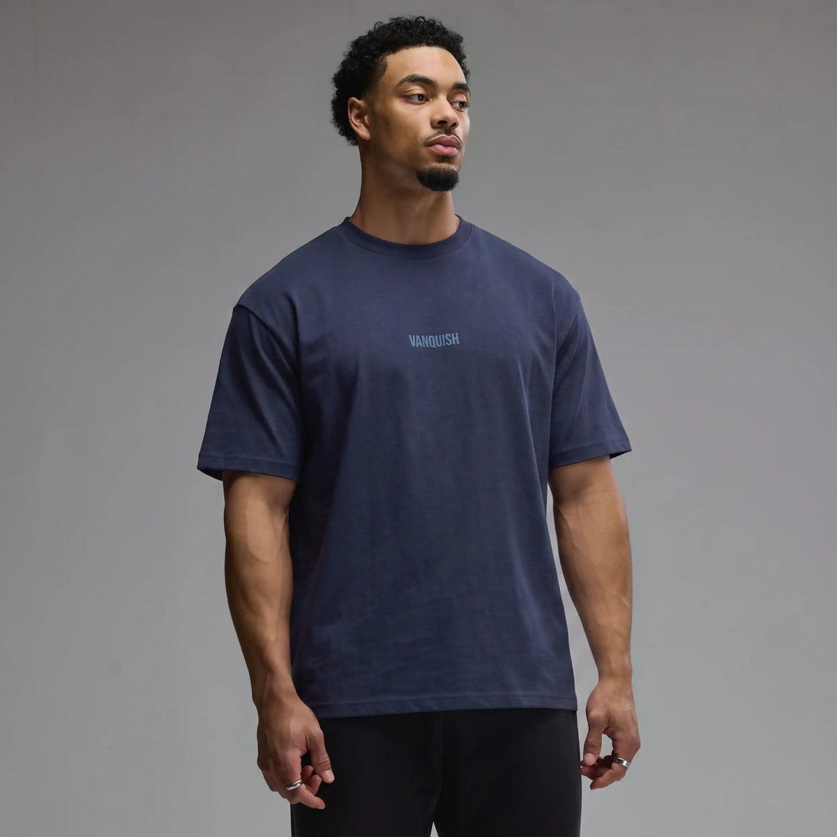 EVOLVE NAVY OVERSIZED T SHIRT 1枚目の画像
