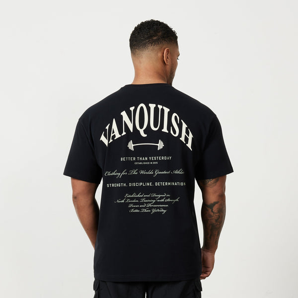 VANQUISH FITNESS TSPモデル ブラック バーベル オーバーサイズTシャツ 国内発送 1枚目の画像