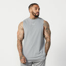 Vanquish Essential Steel Grey Oversized Sleeveless T Shirt 1枚目の画像