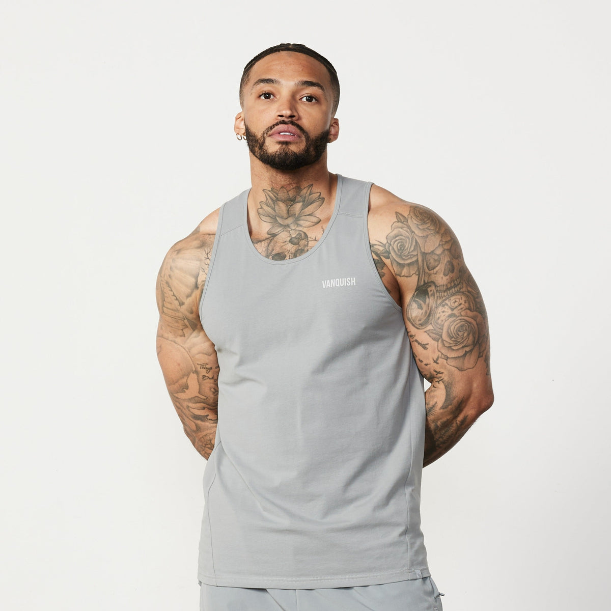 Vanquish Essential Steel Grey Regular Fit Tank Top 1枚目の画像