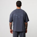 BLACK FORGE WASHED NAVY BOXY OVERSIZED T SHIRT 2枚目の画像