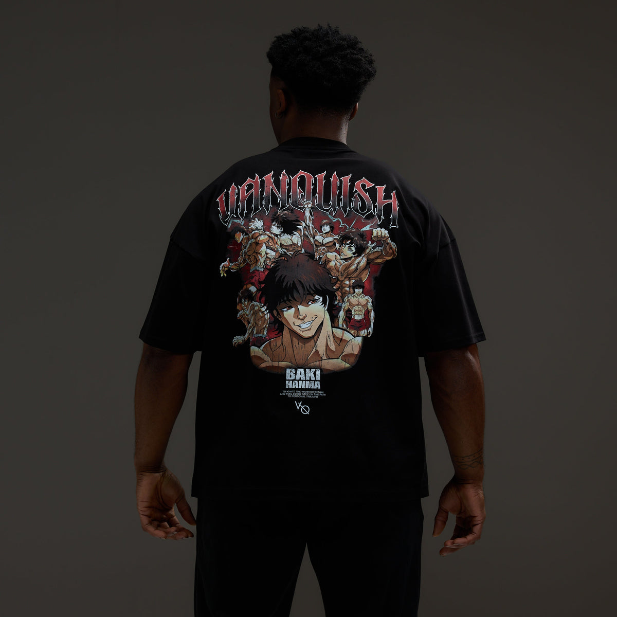 【稀少 極美品】刃牙 バキ BAKI リバーシブルベスト Lサイズ ブラック VANQUISH FITNESS 刃牙モデル ブラック バキ ボクシー オーバーサイズT