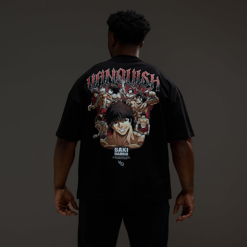 VQ x Baki: Black Baki Boxy Oversized T Shirt 2枚目の画像