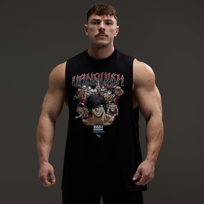 VQ x Baki: Black Baki Sleeveless T Shirt 2枚目の画像