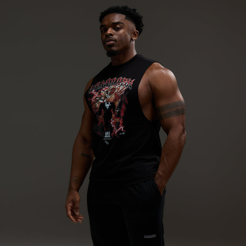 VQ x Baki: Black Oliva Sleeveless T Shirt 2枚目の画像