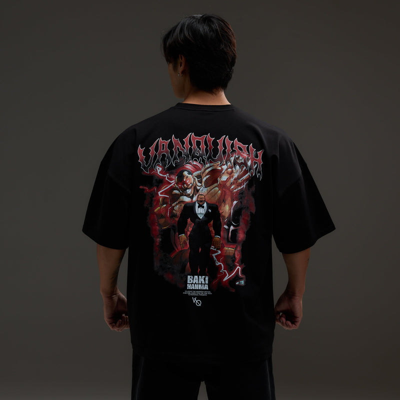 VQ x Baki: Black Oliva Boxy Oversized T Shirt 2枚目の画像