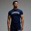 ACADEMY ARCH NAVY SLIM FIT T SHIRT 1枚目の画像