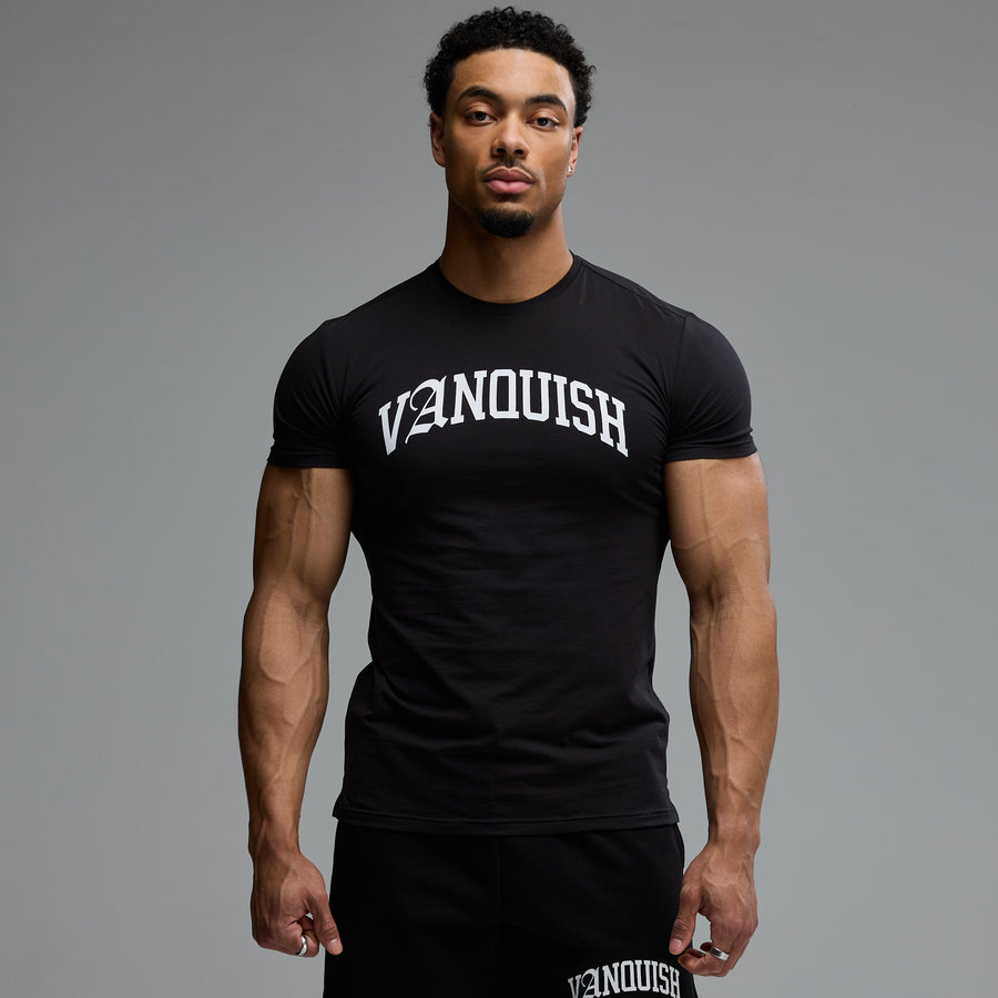 ACADEMY ARCH BLACK SLIM FIT T SHIRT 1枚目の画像