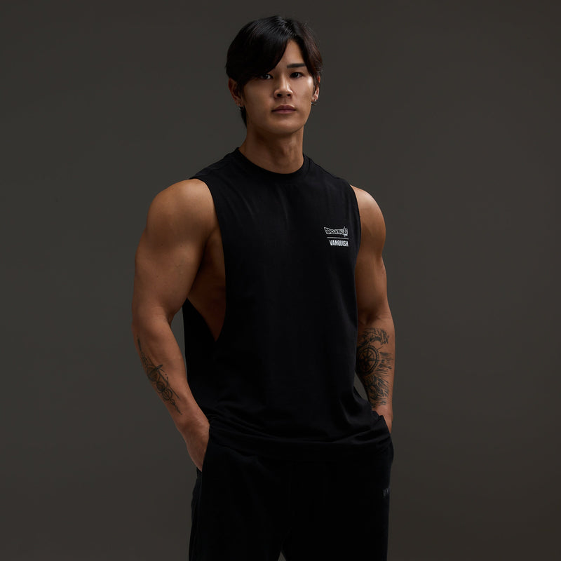 XLのみ】VANQUISH FITNESS DBSモデル 悟空 SSGSS ブラック オーバー 