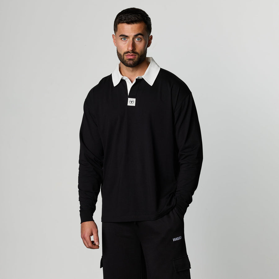Vanquish Long sleeve Oversized Rugby Polo 1枚目の画像