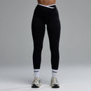 MONOCHROME BLACK WRAP LEGGINGS 1枚目の画像