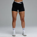 MONOCHROME BLACK WRAP BOOTY SHORTS 1枚目の画像