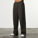 WAFFLE DARK KHAKI STRAIGHT LEG SWEATPANTS 1枚目の画像