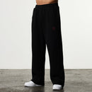 WAFFLE BLACK STRAIGHT LEG SWEATPANTS 1枚目の画像