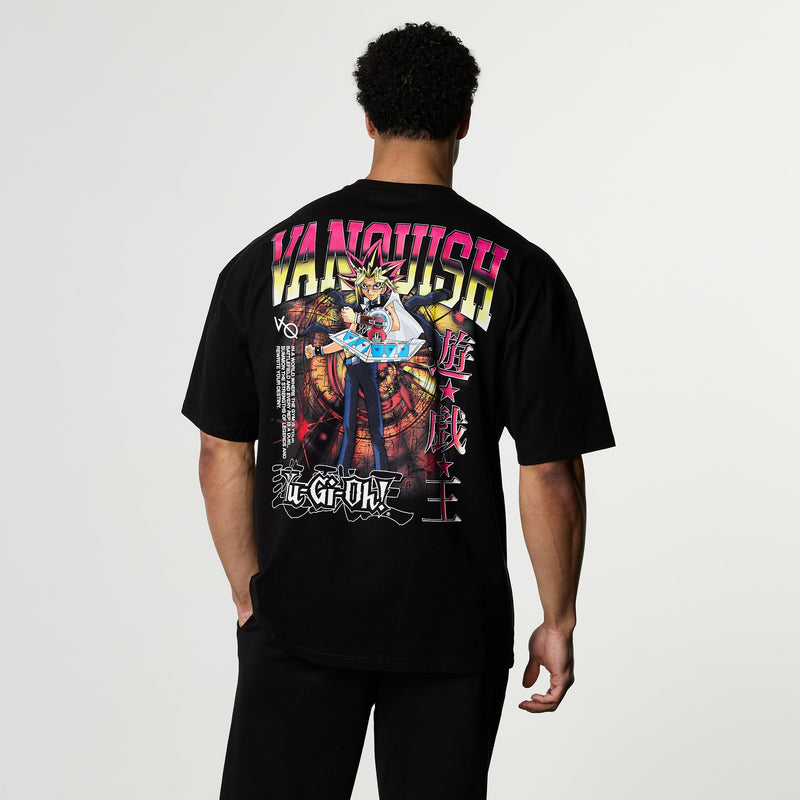 VANQUISH FITNESS 遊戯王モデル 遊戯ブラック オーバーサイズTシャツ