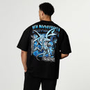 YU-GI-OH! BLUE EYES WHITE DRAGON BLACK OVERSIZED T SHIRT 2枚目の画像