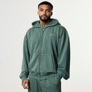 GRAFFITI WASHED SAGE ZIP HOODIE 1枚目の画像
