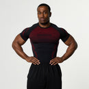 TRIBAL COMPRESSION BLACK AND RED SHORT SLEEVE T SHIRT 2枚目の画像