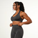 Vanquish Elevate Seamless Charcoal Halter Neck Bra 1枚目の画像