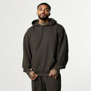 WAFFLE DARK KHAKI OVERSIZED HOODIE 1枚目の画像