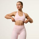 Vanquish Elevate Seamless Ballet Pink Halter Neck Bra 1枚目の画像