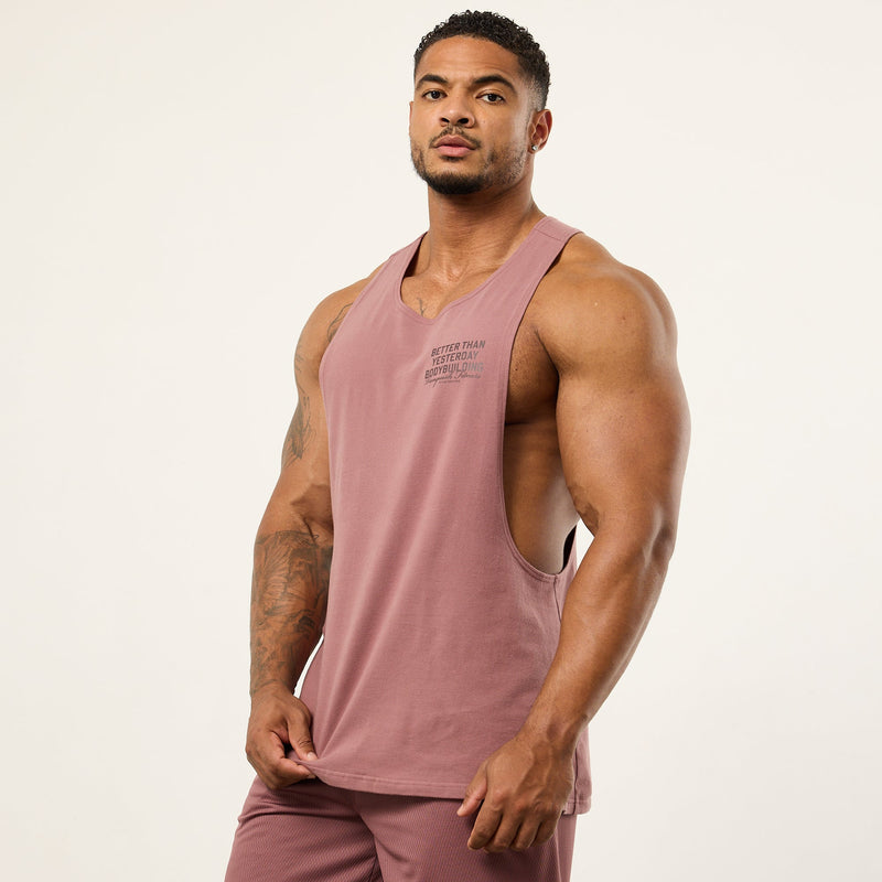 Vanquish Bodybuilding Dark Mauve Tank Top 1枚目の画像