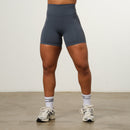 VANQUISH ENHANCE STEEL BLUE HIGH-WAIST SHORTS 1枚目の画像