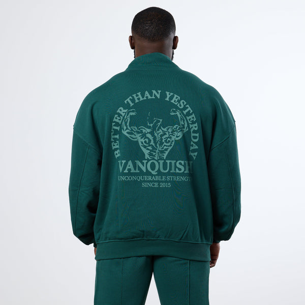 Vanquish Forest Green Unconquerable Strength Quarter Zip Sweater 1枚目の画像