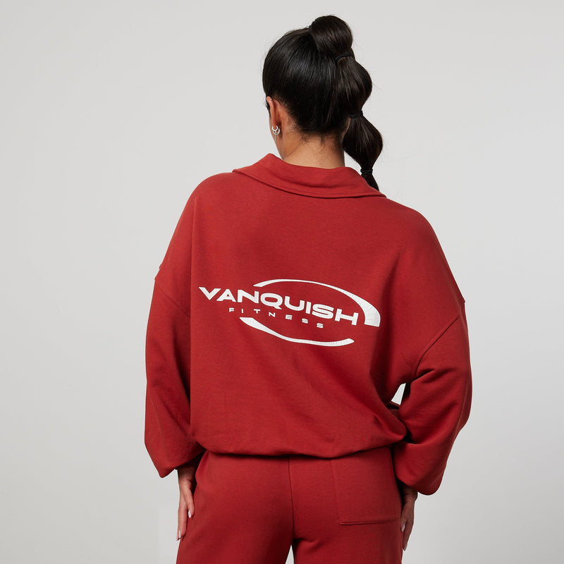 Vanquish Enhance Chilli Red Collar Sweatshirt 6枚目の画像