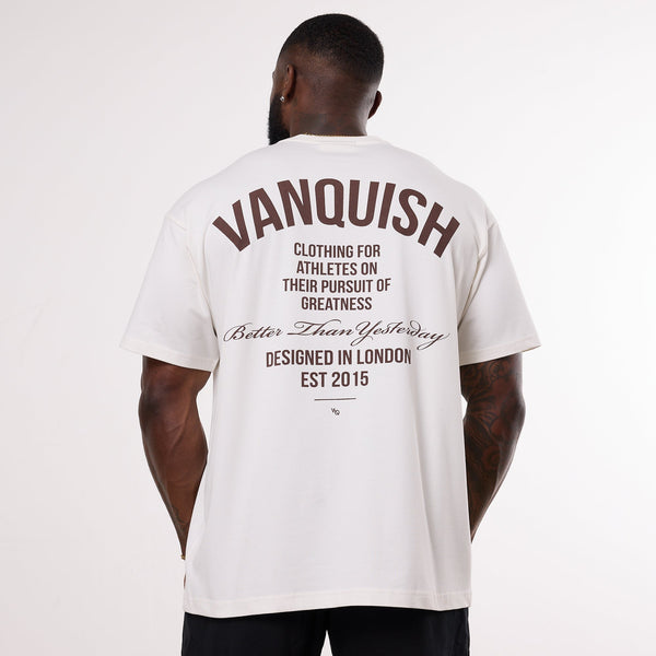 Vanquish TSP Pursuit Vintage White Oversized T Shirt 1枚目の画像