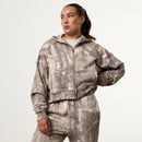 LADIES CAMO OVERSIZED CROPPED HOODIE 1枚目の画像
