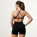 Vanquish Elevate V2 Black Seamless Cross Back Minimal Bra 1枚目の画像