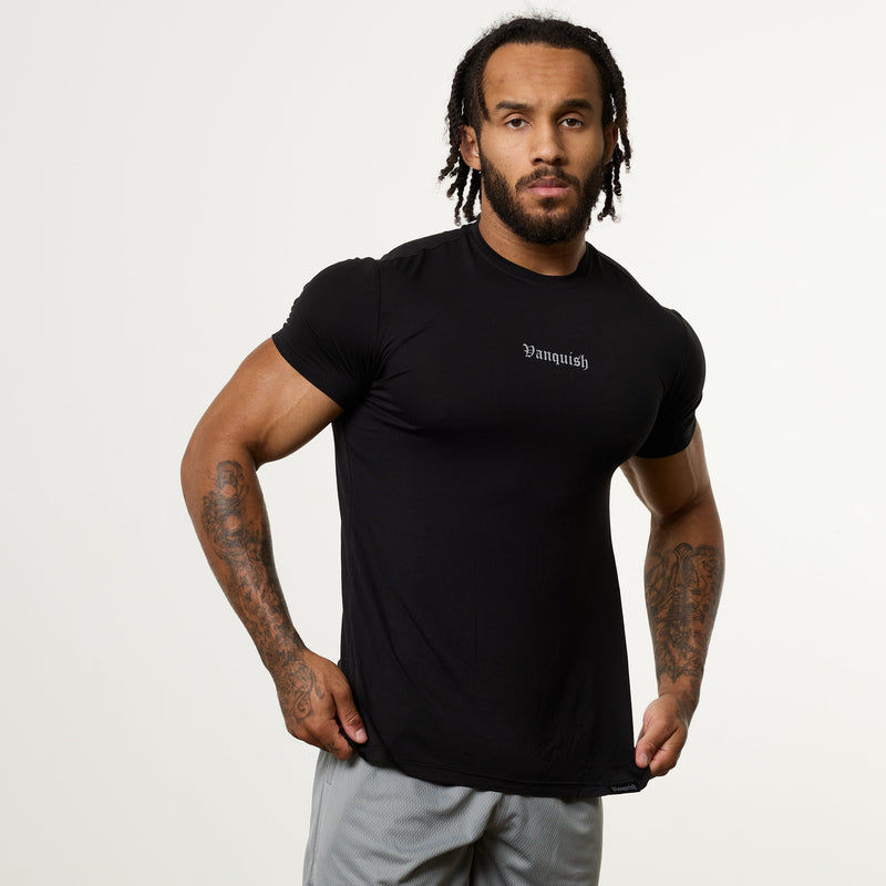 Vanquish Ultra Soft Black Slim Fit T Shirt 1枚目の画像