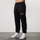 GRAFFITI BLACK OVERSIZED SWEATPANTS 1枚目の画像