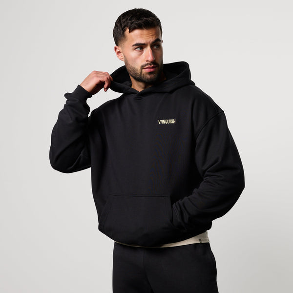 VANQUISH FITNESS Graffitiモデル ブラック オーバーサイズ パーカー