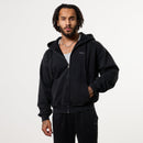 WASHED BLACK HEAVY WEIGHT OVERSIZED ZIP HOODIE 1枚目の画像