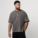 WASHED GREY OVERSIZED BOXY T SHIRT 1枚目の画像