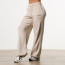 WOMENS EMBROIDERED KNIT OAT STRAIGHT LEG SWEATPANTS 1枚目の画像