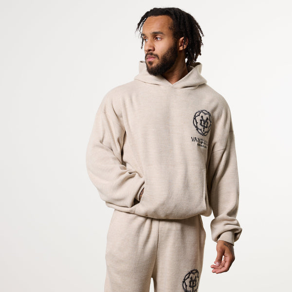 THORN KNIT OAT OVERSIZED HOODIE 1枚目の画像
