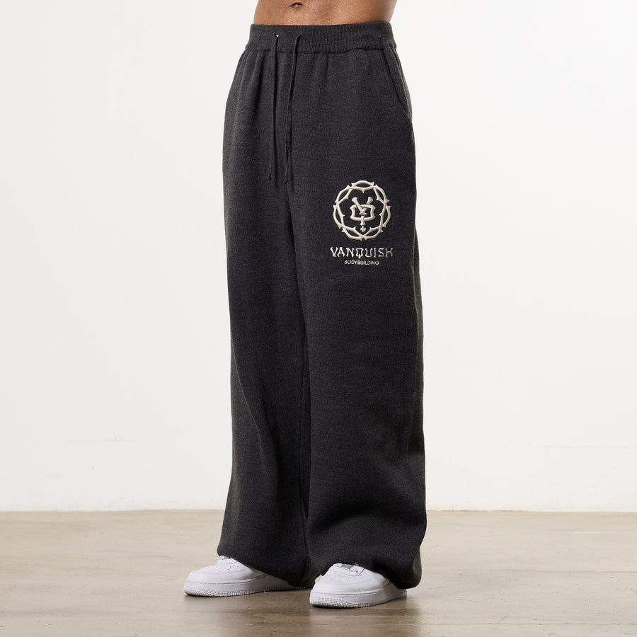 THORN KNIT STORM GREY STRAIGHT LEG SWEATPANTS 1枚目の画像