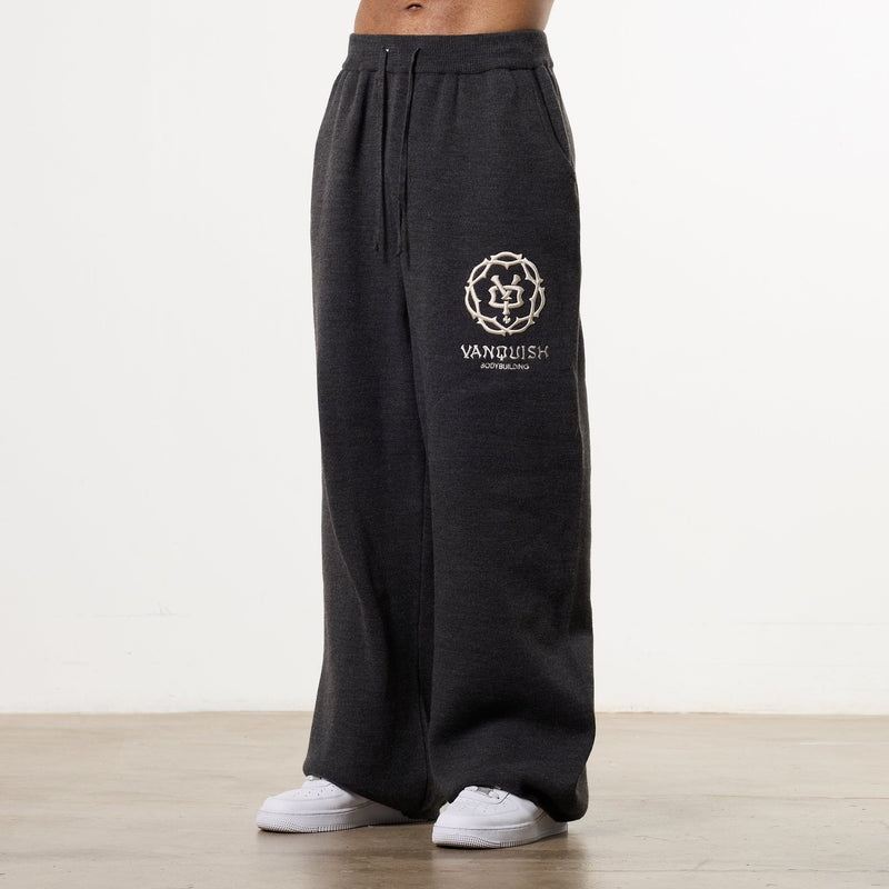 THORN KNIT STORM GREY STRAIGHT LEG SWEATPANTS 1枚目の画像