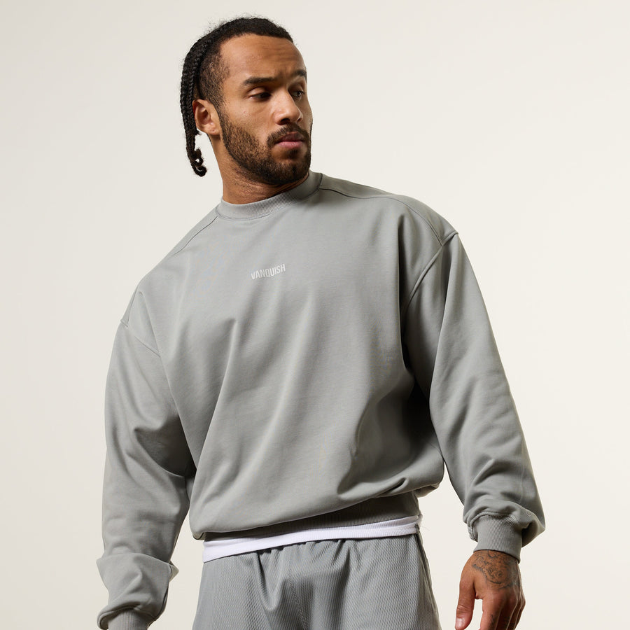 Vanquish Essential V2 Steel Grey Oversized Boxy Sweatshirt 1枚目の画像