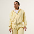 Vanquish Essential Butter Yellow Cropped Zip Through Hoodie 1枚目の画像