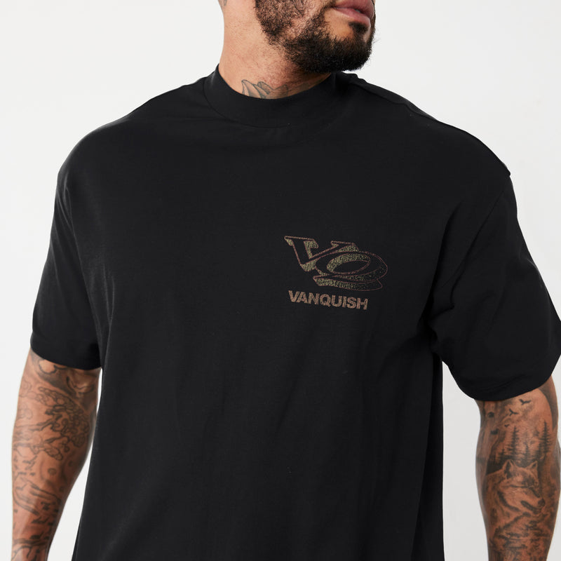 Vanquish Revolve Heritage Star Black Oversized T Shirt 3枚目の画像