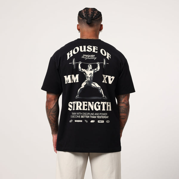 Vanquish TSP Strength MMXV Black Oversized T-Shirt 1枚目の画像