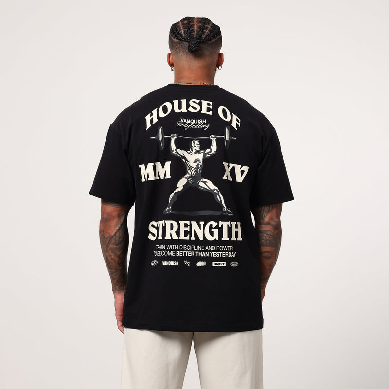 Vanquish TSP Strength MMXV Black Oversized T-Shirt 1枚目の画像