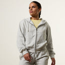 Vanquish Essential Grey Marl Cropped Zip Through Hoodie 1枚目の画像