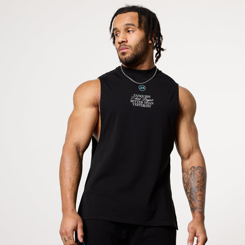 Vanquish TSP 2024 Collective Black Sleeveless Oversized T-Shirt 1枚目の画像