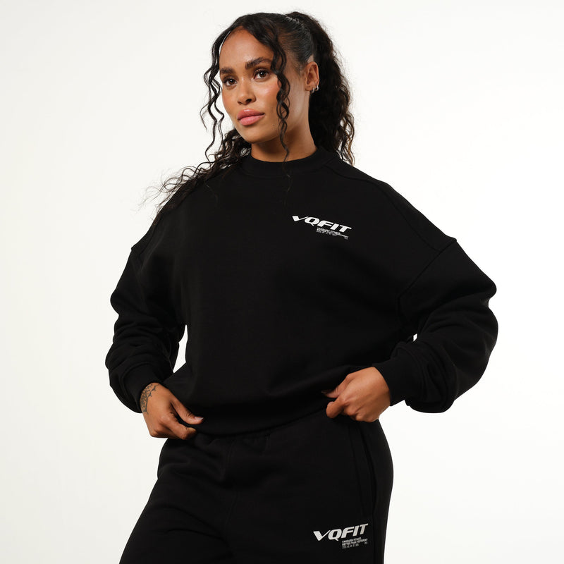 Vanquish Racer Black Oversized Sweatshirt 1枚目の画像