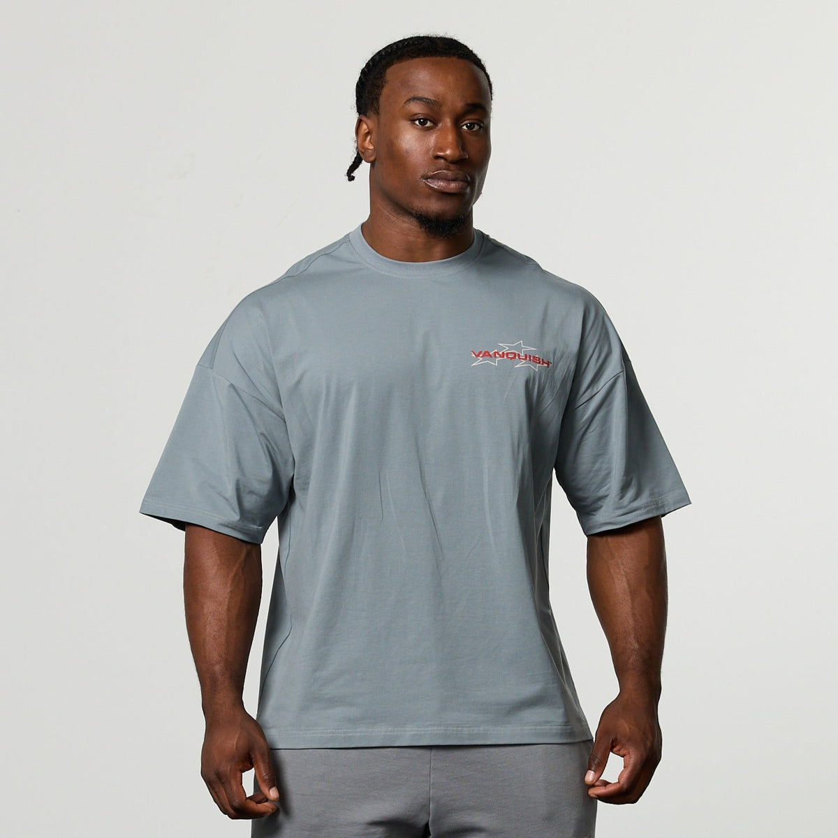 Lのみ】VANQUISH FITNESS QuickStrikeモデル グレー ボクシー オーバー